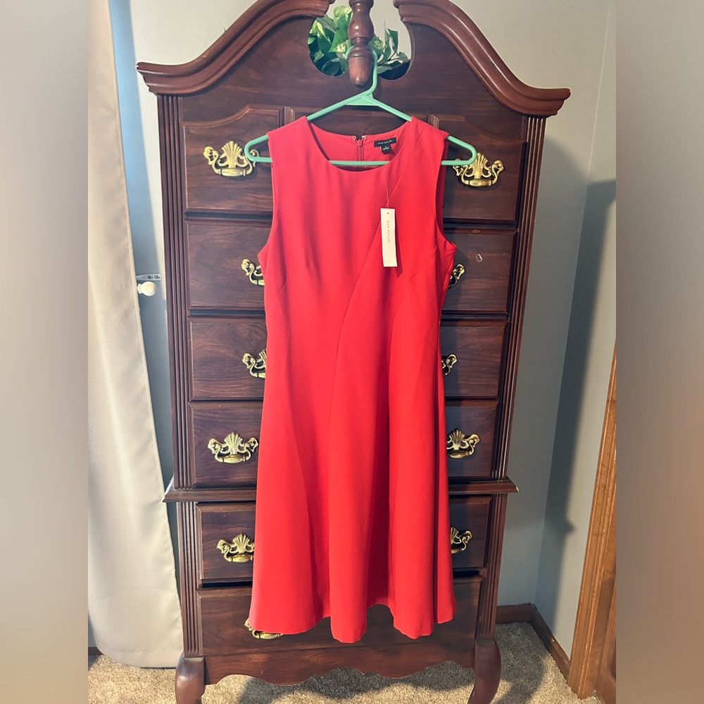 Red size 0 Ann Taylor dress, new with tags